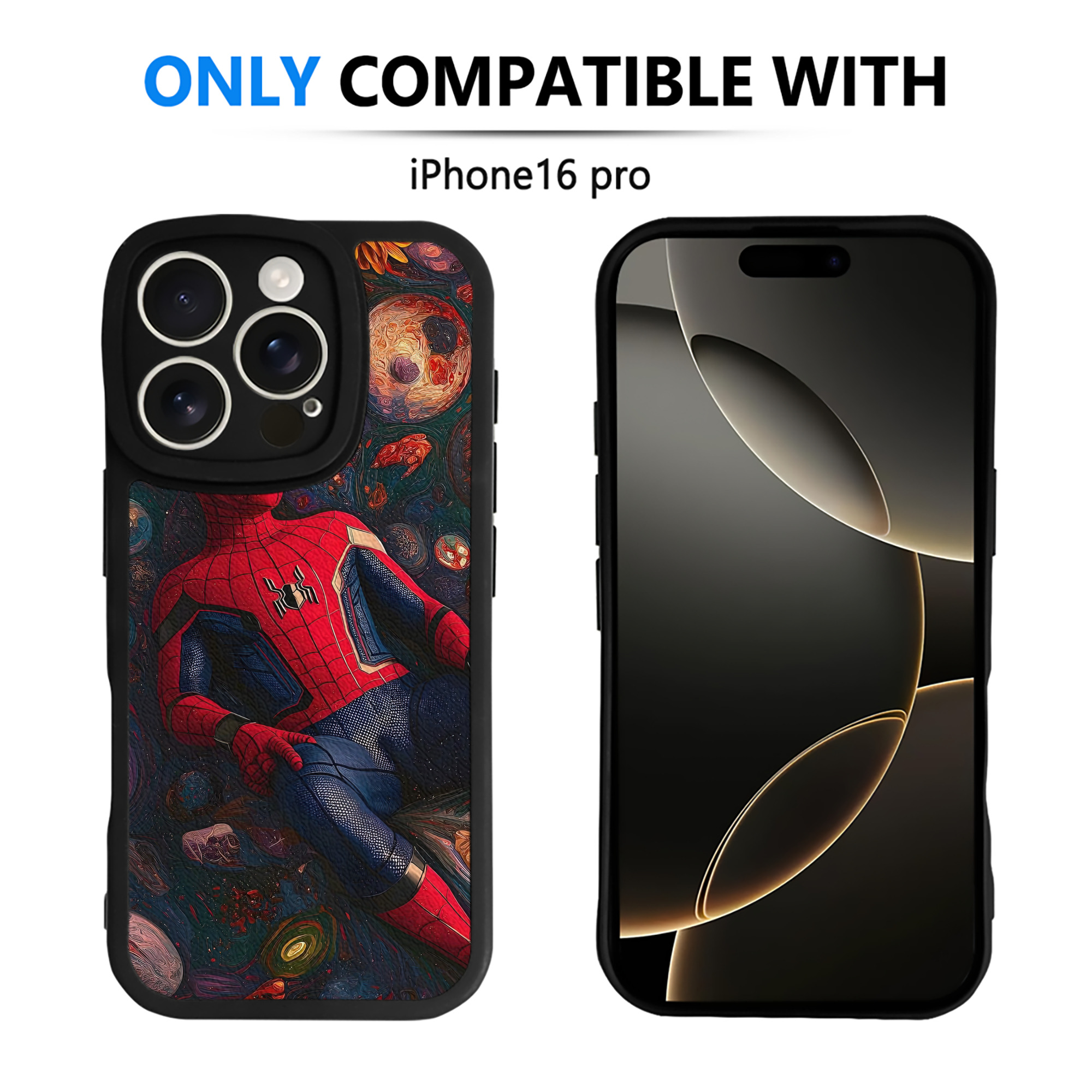 （画像用） Spider Man スパイダーマン 【iPhone 16シリーズ対応】シリコンスマホケース（レザー調） 材質：シリコン